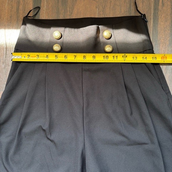 Vintage Black Wide Legged Dress Pants Size Medium - Picture 5 of 8